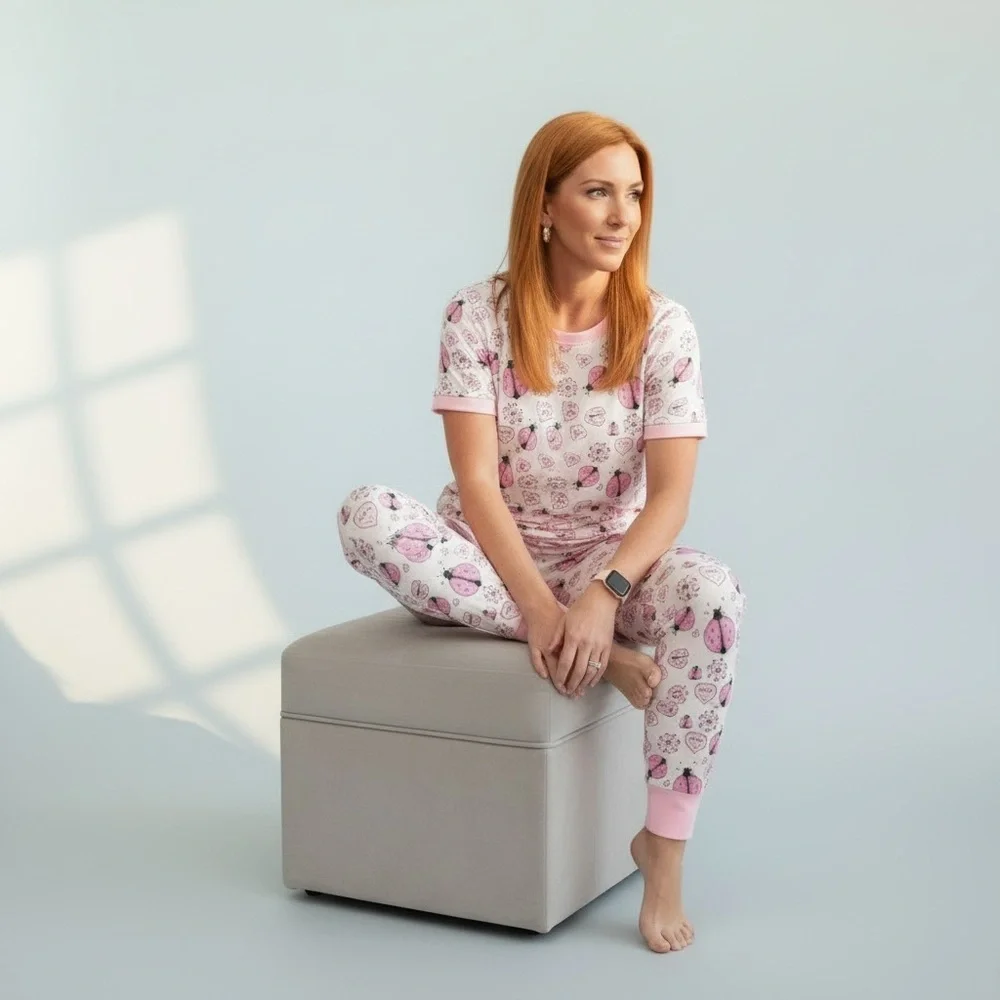 Shirley & Stone Ladybug Pajama Set Cute Cozy Soft Women’s Matching PJ‎ Set
